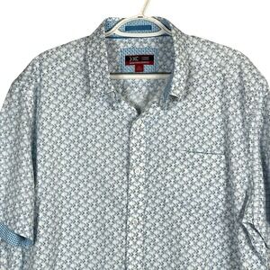 Johnston & Murphy XC4 Performance Shirt Button Down Mens XL Blue Stretch Nylon